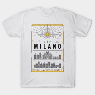 Milano Minimal Lineal Poster T-Shirt